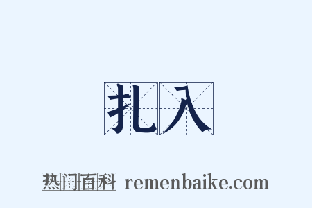 扎入是什么意思的图片